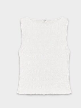 Women's White Sleeveless Top -  Classic Style